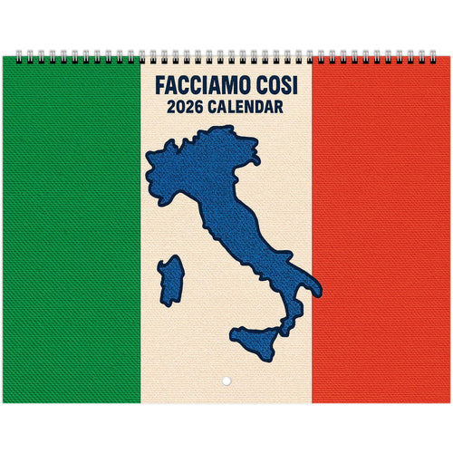 2026 Italian Landmarks Pop-Art Calendar cover with colorful Italy-inspired artwork.