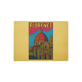 Florence Pop Art Glass Cutting Board front view with colorful Tuscan travel-inspired artwork.