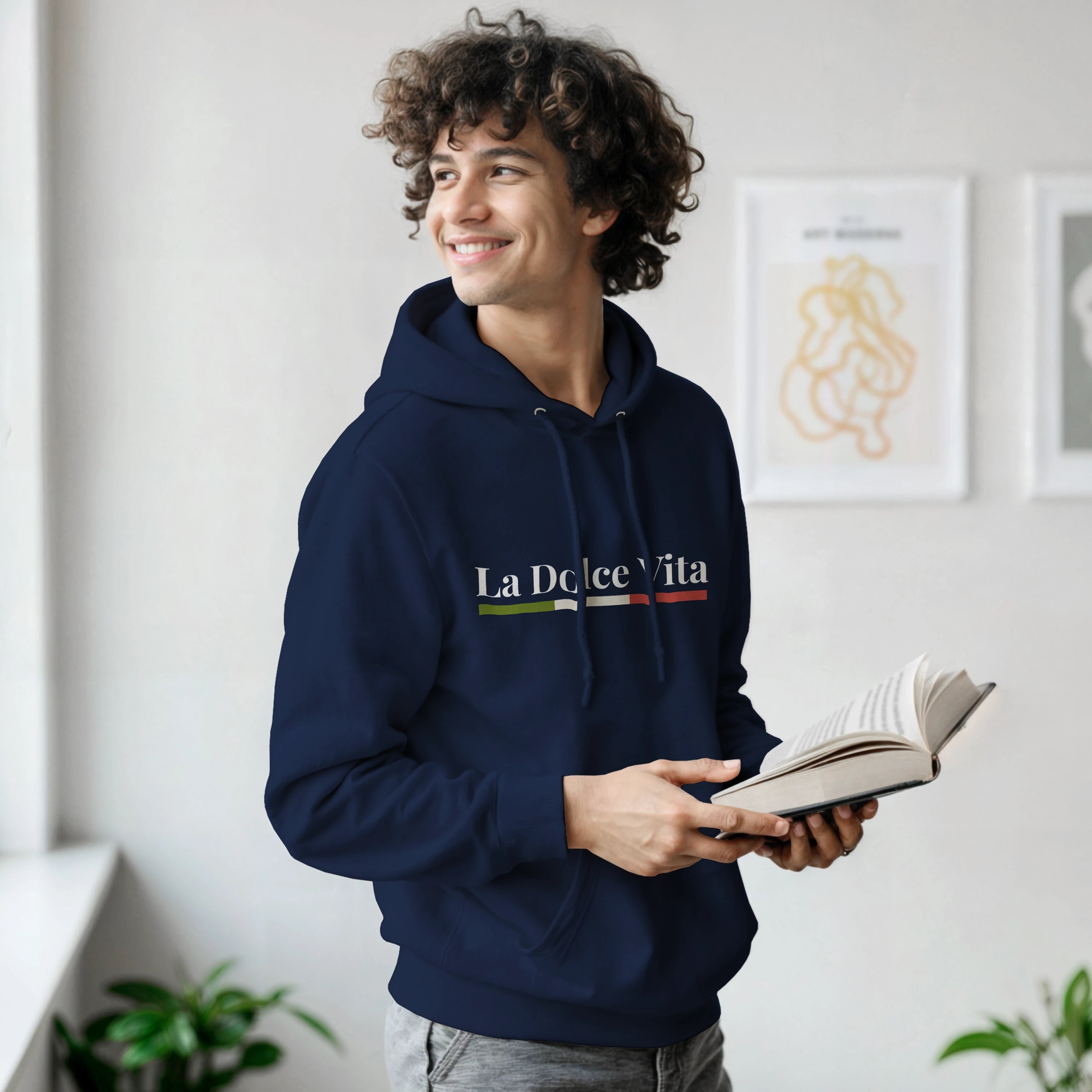 La Dolce Vita Hoodie, Italian Quote Sweatshirt, Minimalist Italy Hoodie, Aesthetic Travel Gift, Unisex Graphic Pullover